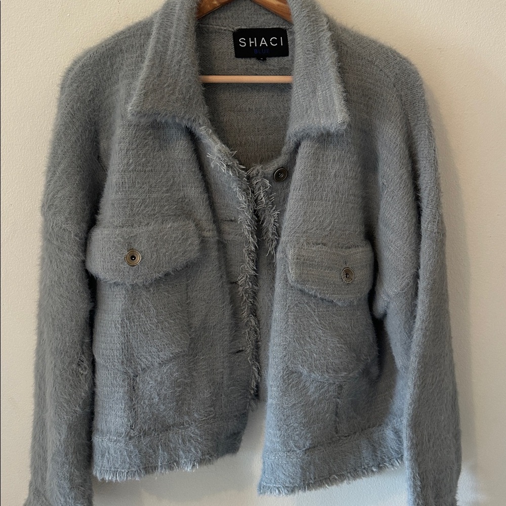 Shaci Cropped Collared Jacket - Size Small - Picture 7 of 10